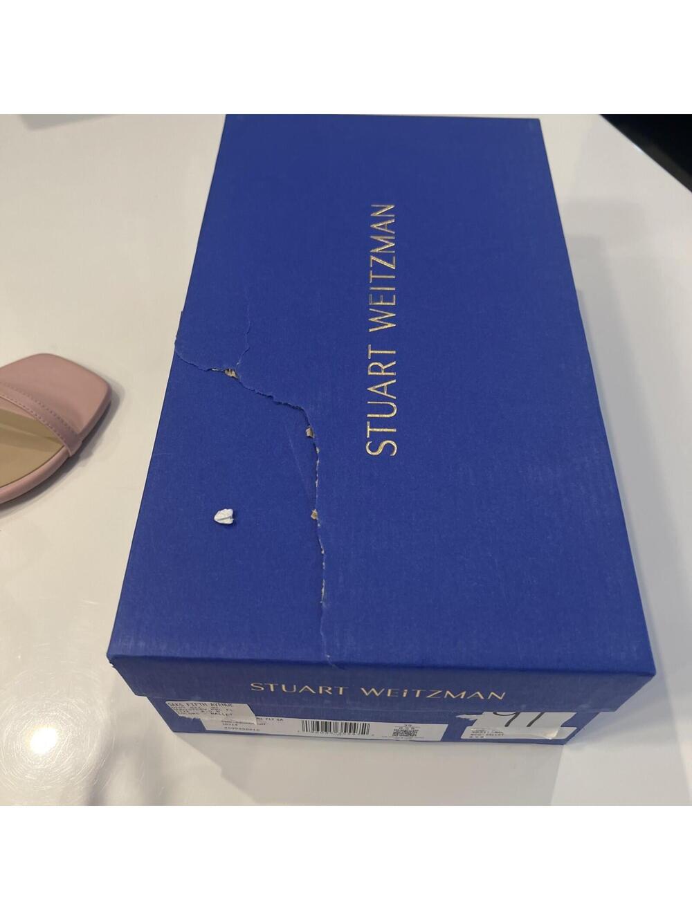 $475 Stuart Weitzman Nudistcurve Pearl Flat Sandal Ballet 8.5 B - Picture 15 of 15